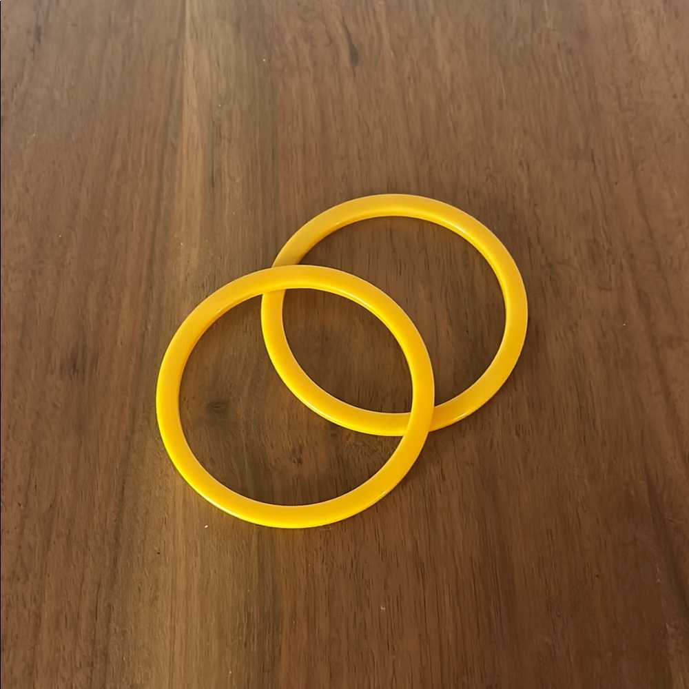 Yellow Bakelite Bangle Bracelets Tested - image 1